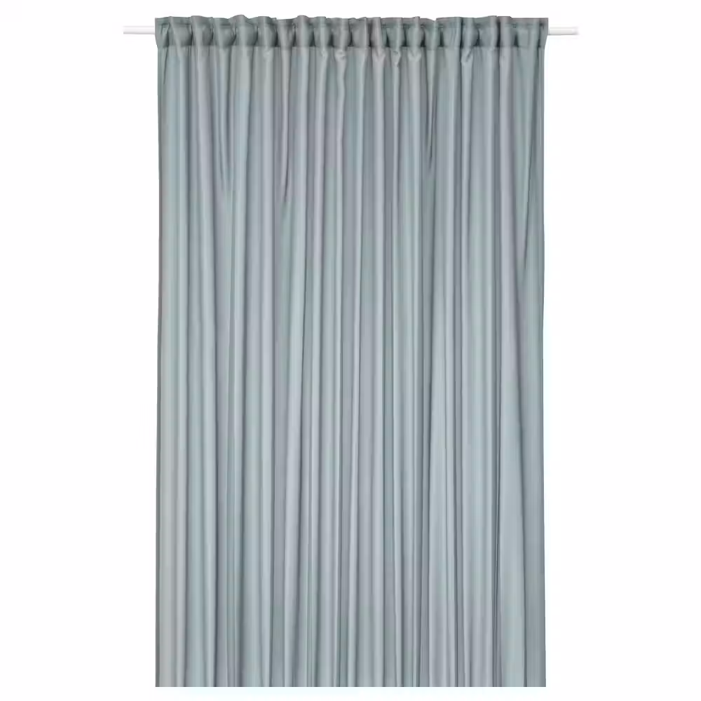 STENFRÖ СТЕНФРЁ Гардина, 1 шт. - бирюзовый/с лентой 300x300 см - фото 1