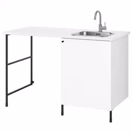 ENHET Комбинация для домашней прачечной - антрацит/белый 139x63.5x90.5 см