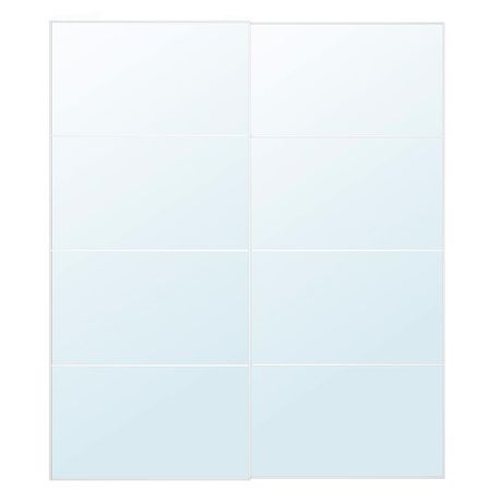 Пара раздвижных дверей, зеркальное стекло 200x236 см IKEA AULI АУЛИ 293.111.72