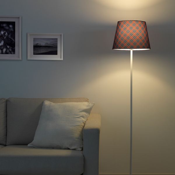 Абажур, клетка красный, синий, 33 см IKEA РЮРА 904.053.60 - схема-чертеж с размерами