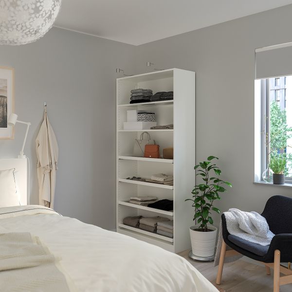 Гардероб, белый 100x35x201 см IKEA PAX ПАКС 393.001.49 - схема-чертеж с размерами