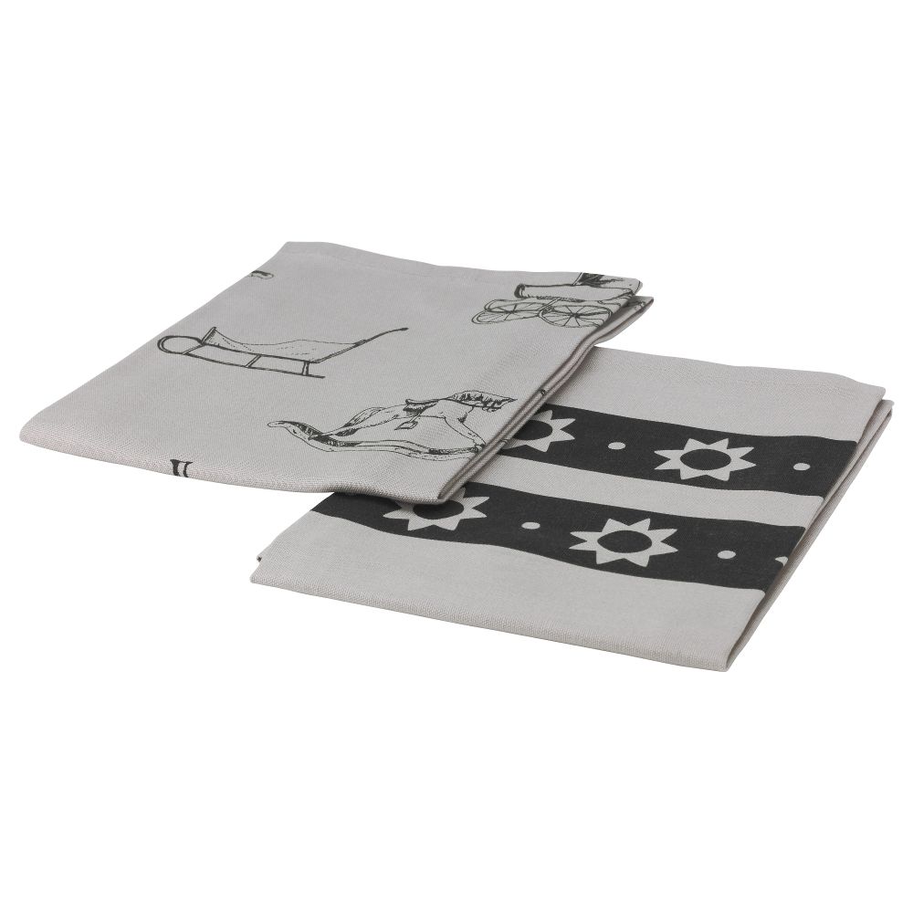 Полотенце кухонное ВИНТЕР 2015, серый, черный (50x70 см) - схема-чертеж с размерами