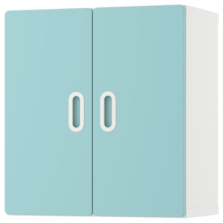 Навесной шкаф, белый/голубой 60x30x64 см IKEA STUVA СТУВА / FRITIDS ФРИТИДС 292.767.29