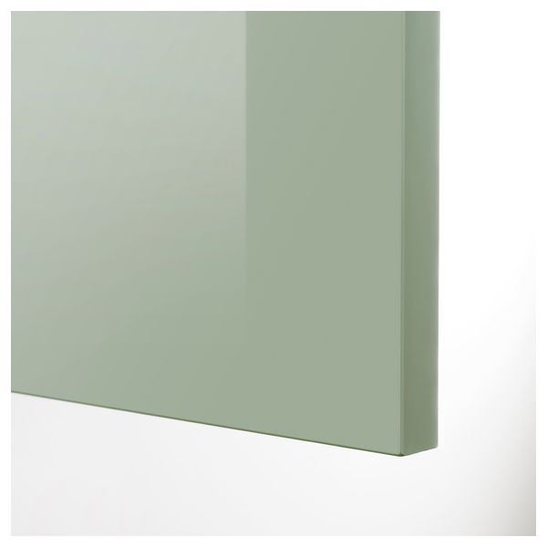 Дверца для напольного углового шкафа, 2 штуки КАЛЛАРП, глянцевый светло-зеленый (25x80 см) - фото 2