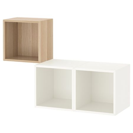 Комбинация настенных шкафов, под беленый дуб/белый 105x35x70 см IKEA EKET ЭКЕТ 992.863.53