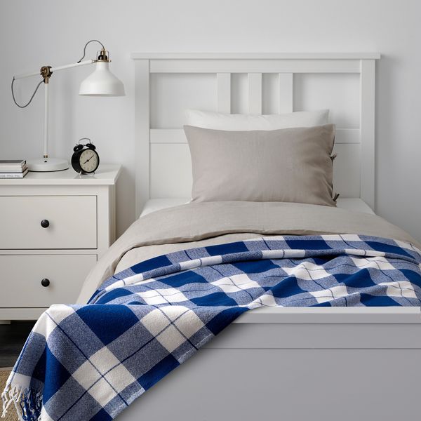 Плед АННАМИА, клетка, синий (140x205 см) - фото 4