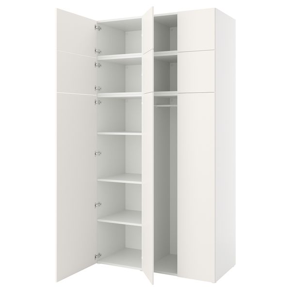 Гардероб с 9 дверями, белый, Fonnes белый, 140x57x261 см IKEA PLATSA ПЛАТСАA ПЛАТСА 694.243.32 - фото 2