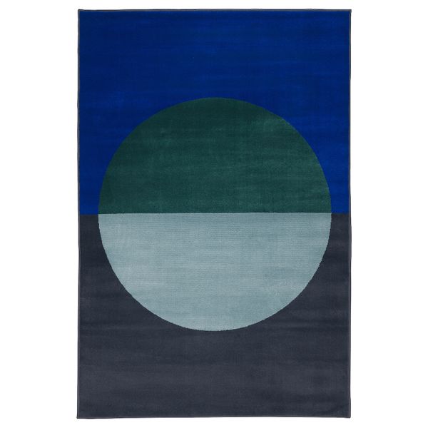 Ковер, короткий ворс, различные оттенки синего 133x195 см IKEA ВИНДЕРУП 904.352.01 - фото 1