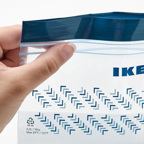 Пакет закрывающийся IKEA ISTAD ИСТАД 504.795.60 - схема-чертеж с размерами