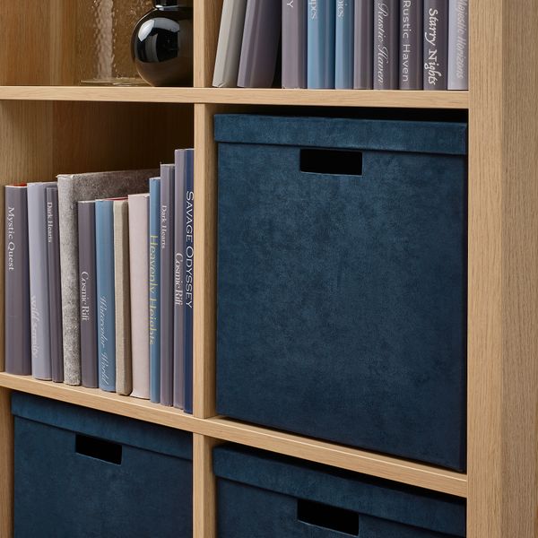 Коробка с крышкой, бархат темно-синий, 32x35x32 см IKEA GJÄTTA 705.704.31 - фото 8