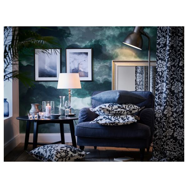 Ткань КУНГСЛИЛЬЯ, белый/темно-серый (150 см) - схема-чертеж с размерами