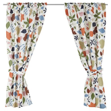 Гардины с прихватом, 1 пара ЛУДДТОТЕЛЬ, разноцветный (145x180 см)