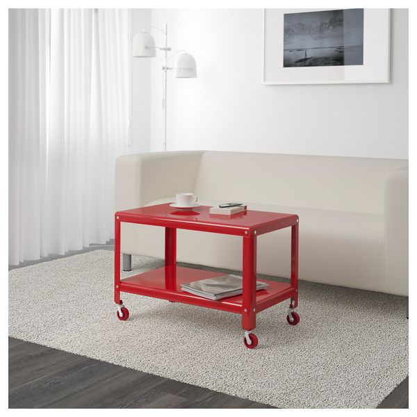 Журнальный стол ИКЕА ПС 2012, красный (70x42 см) - фото 2