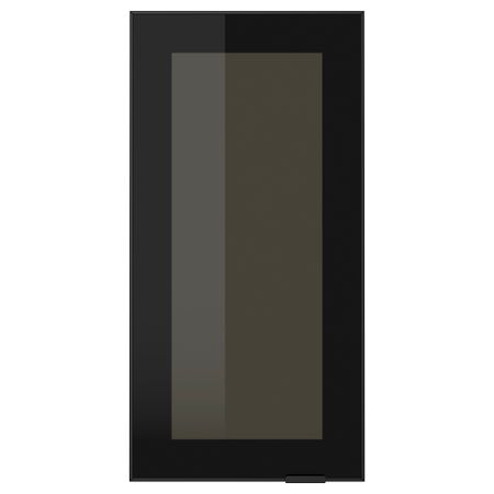 Стеклянная дверь ЮТИС, дымчатое стекло, черный