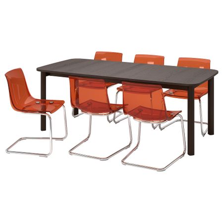 Стол и 6 стульев IKEA TOBIAS ТОБИАС, STRANDTORP СТРАНДТОРП 794.848.96