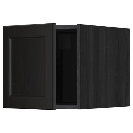 Верхний шкаф МЕТОД, черный, Лаксарби черно-коричневый (40x40 см)