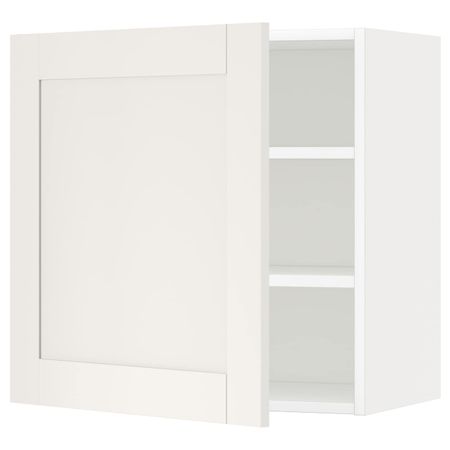 Навесной шкаф с полками, белый/Сэведаль белый 60x60 см IKEA METOD МЕТОД 694.467.15