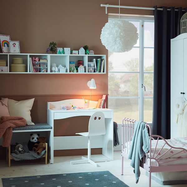 Раздвижная кровать с реечным дном, светло-розовый 80x200 см IKEA MINNEN МИННЕН 394.188.13 - фото 5