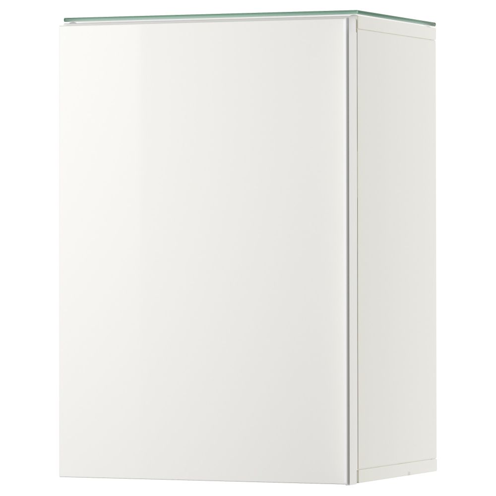 Навесной шкаф с 1 дверцей ГОДМОРГОН, глянцевый белый (40x32x58 см) - фото 1