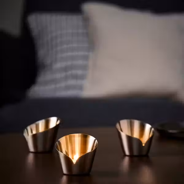 PRAKTAND Подсвечник для греющей свечи - нержавеющ сталь 7 см - фото 3