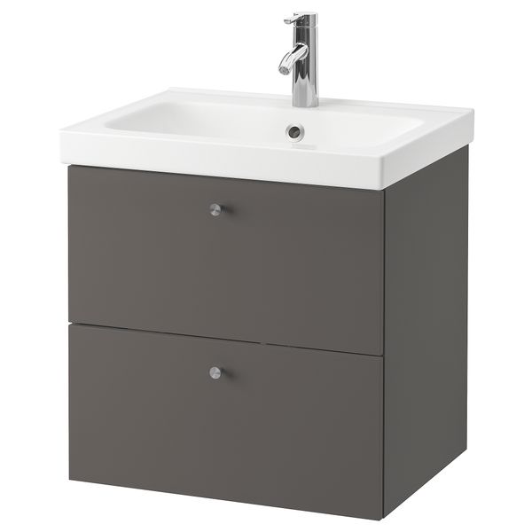 Шкаф для раковины с 2 ящиками, 63x49x64 cm IKEA ODENSVIK ОДЕНСВИК, GODMORGON ГОДМОРГОН 193.384.74 - фото 2