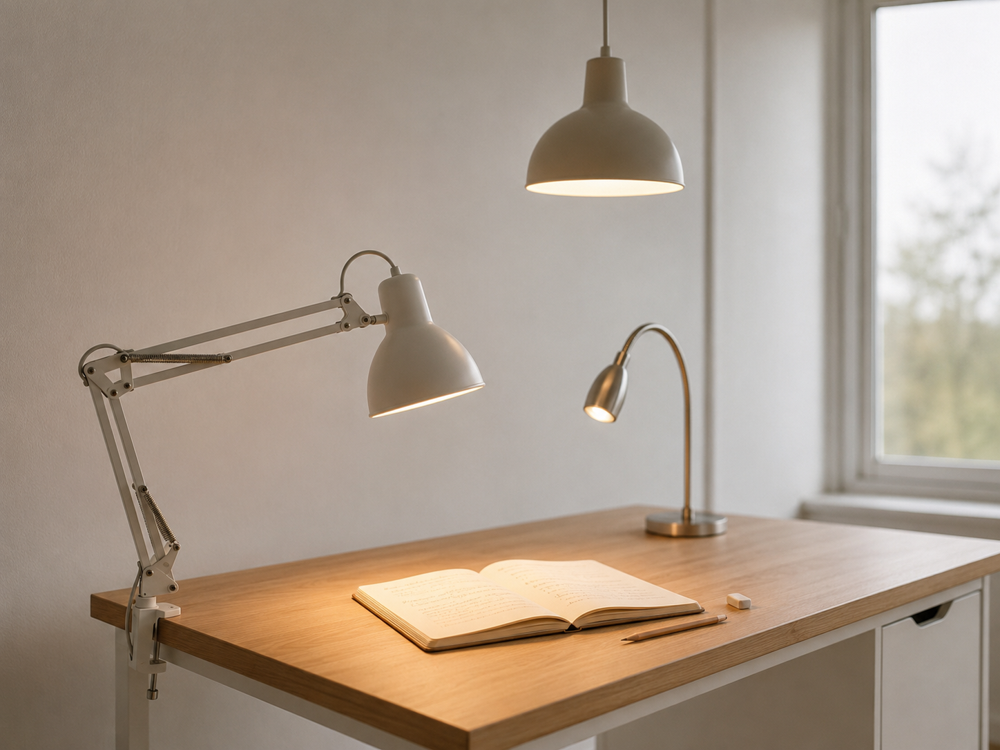 Настольные лампы IKEA для учёбы − TERTIAL, FORSÅ, NYMÅNE