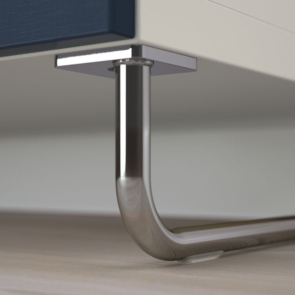 Комбинация для хранения с дверцами/ящ, белый/нотвикен/суларп синий 120x42x74 см IKEA BESTÅ БЕСТО 392.990.23 - фото 1