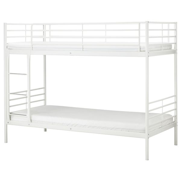 Каркас 2-ярусной кровати СВЭРТА, белый (90x200 см) - схема-чертеж с размерами