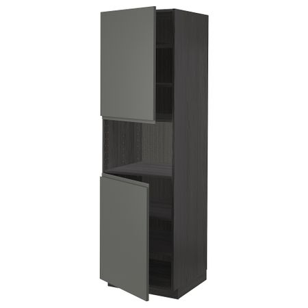 Высокий шкаф для СВЧ, 2 дверцы, полки, 60x60x200 cm IKEA METOD МЕТОД 094.620.58