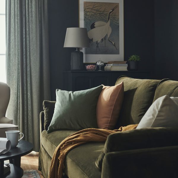 Чехол на подушку, темно-зеленый 50x50 см IKEA SANELA САНЕЛА 403.701.55 - схема-чертеж с размерами