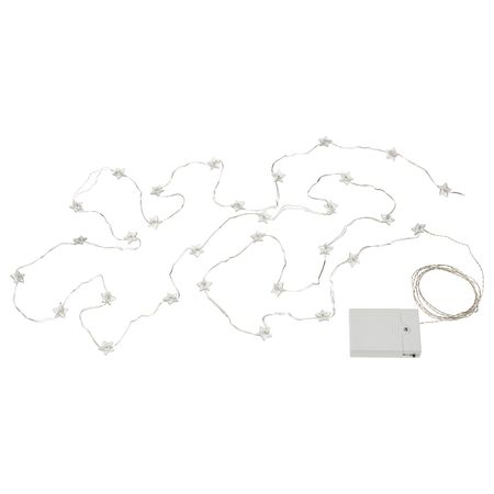 Светодиодная гирлянда, 32 лампочки, с батарейным питанием мини/звезда IKEA STRÅLA СТРОЛА 805.031.15