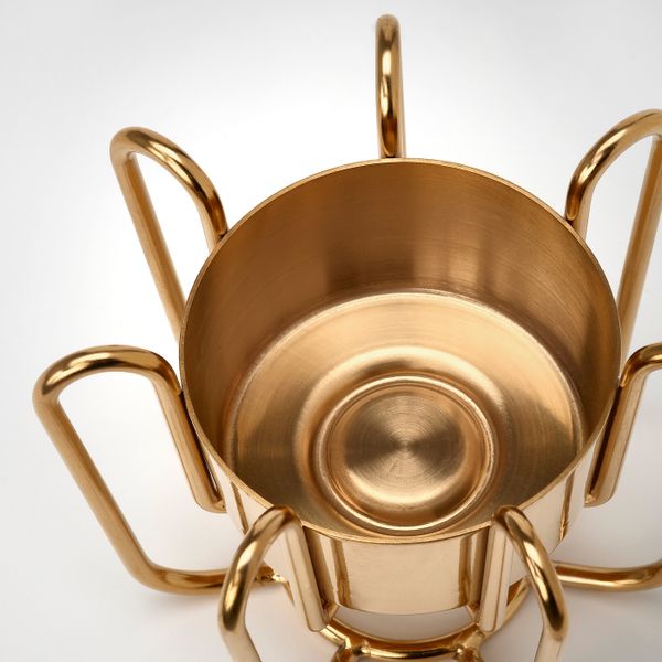 Подсвечник для греющей свечи, желтая медь 6 см IKEA PÅSTÅDD ПОСТОДД 805.111.15 - схема-чертеж с размерами