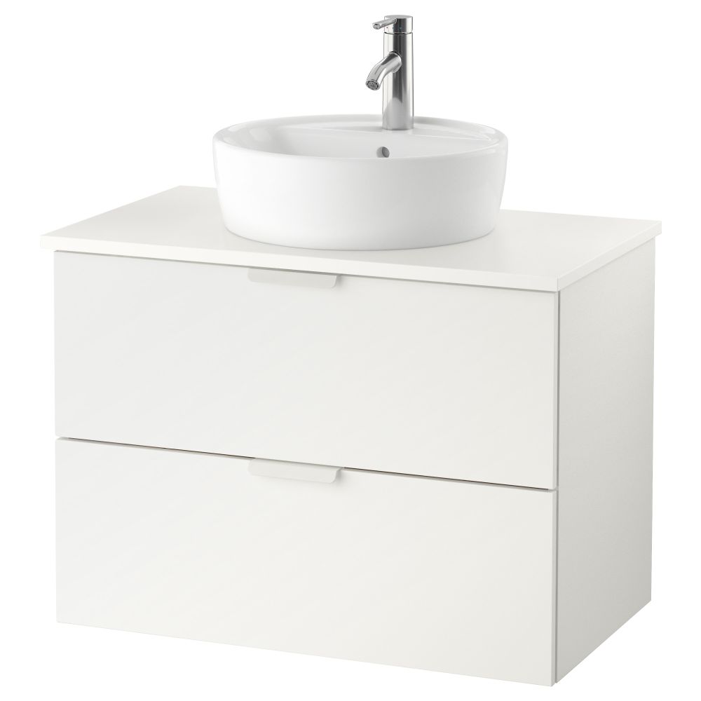 Шкаф под раковину, столешница 45, раковина, 82x49x74 cm IKEA GODMORGON ГОДМОРГОН, TOLKEN ТОЛКЕН, TÖRNVIKEN ТОРНВИКЕН 893.087.51 - фото 1