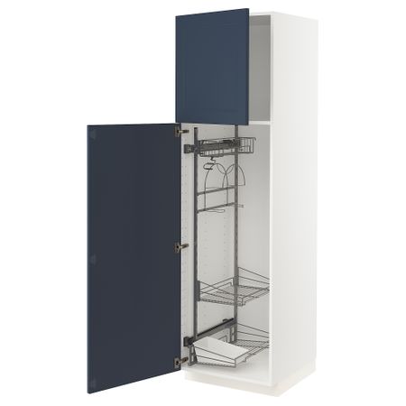 Высокий шкаф с отделением для аксессуаров для уборки IKEA METOD МЕТОД 694.574.93