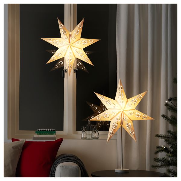 Абажур СТРОЛА, белый, снежинки (60 см) - фото 1