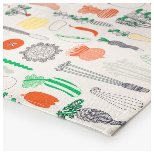 Полотенце кухонное ГУДЛЁК, белый, овощи (70x50 см) - фото 3