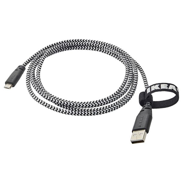 Кабель микро-USB-USB 1.5 м IKEA LILLHULT ЛИЛЛЬХУЛЬТ 404.135.84 - фото 1
