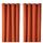 Гардины, 1 пара МАРИАМ, оранжевый (145x300 см)