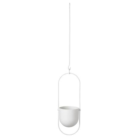 Кашпо подвесное, для дома, улицы белый 12 см IKEA CHILISTRÅN ЧИЛИСТРОН 504.922.55