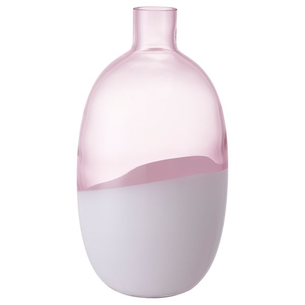 Ваза ФОРМЛИГ, светло-розовый, белый (27 см) - фото 1