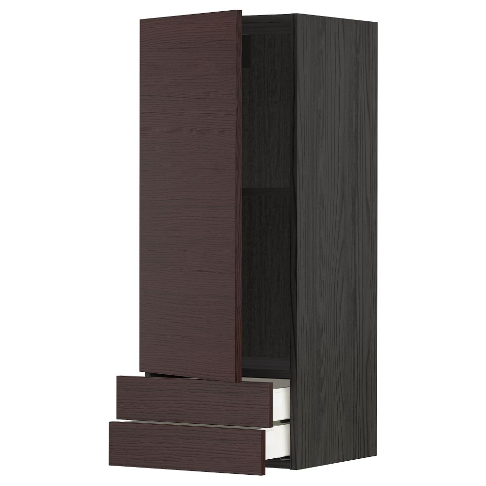 Навесной шкаф с дверцей, 2 ящика, 40x100 cm IKEA METOD МЕТОД, MAXIMERA МАКСИМЕРА 894.563.55 - фото 1