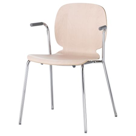 Легкое кресло СВЕН-БЕРТИЛЬ, береза, Дитмар хромированный