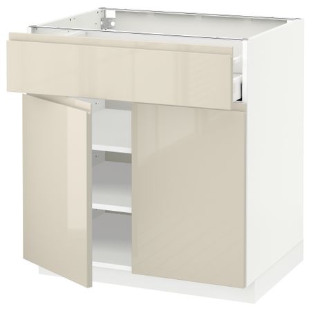 Напольный шкаф с ящиком, 2 дверцами IKEA METOD МЕТОД, MAXIMERA МАКСИМЕРА 494.609.48