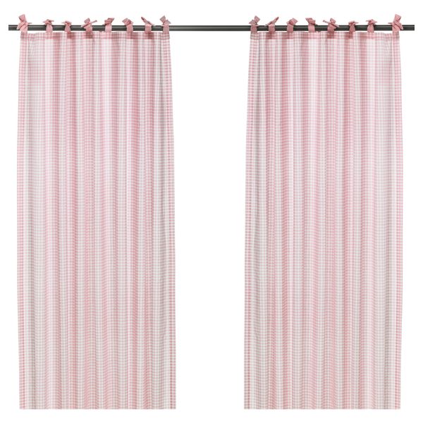 Гардина, 2 шт НИВАКЕН, розовый (120x175 см) - фото 1