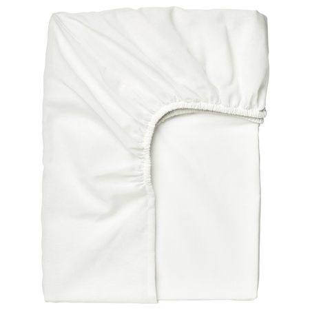 Простыня натяжная, белый 90x200 см IKEA TAGGVALLMO ТАГГВАЛЛЬМО 904.603.56