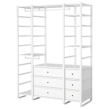 Гардероб, комбинация, белый 165x55x216 см IKEA ELVARLI ЭЛВАРЛИ 792.039.76