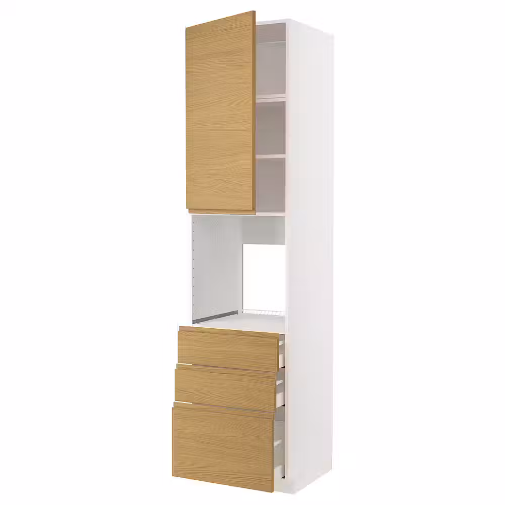 METOD / MAXIMERA Высокий шкаф д/духовки/дверь/3ящика - фото 1