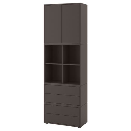Комбинация шкафов с ножками, темно-серый, 70x35x212 см IKEA EKET ЭКЕТ 692.865.71