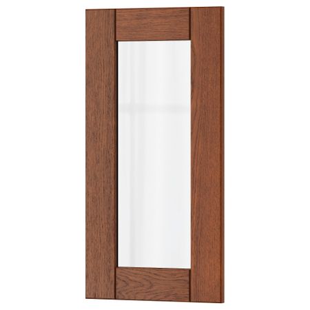 Стеклянная дверь ФИЛИПСТАД, коричневый
