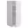 METOD Высокий шкаф с полками - белый/Havstorp светло-серый 60x60x140 см
